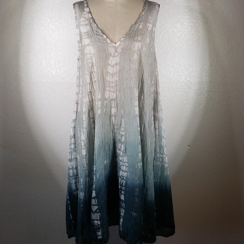 Viviana Uchitel 100% Silk Aquamarine Dress